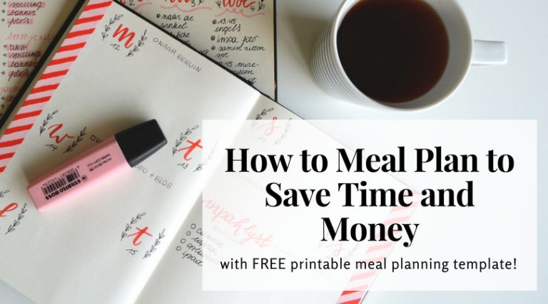 How to Meal Plan to Save Time and Money (with free printable meal ...