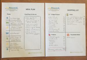 food budget meal plan and shopping list for family of four