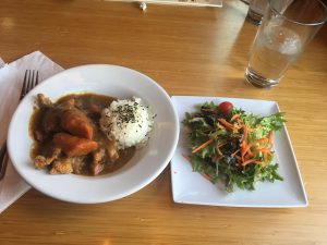 liver friendly Japanese curry and salad