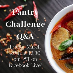 advertising Facebook Live pantry challenge