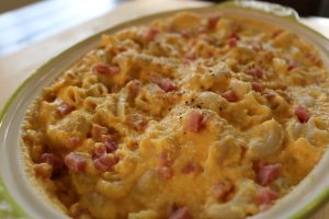 Macaroni and Cheese with butternut squash and cauliflower in the sauce